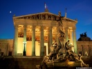 Pallas Athene Fountain, Parliament Building Vienna, Austria wallpaper